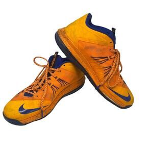 Size 11.5 - Nike Air Max LeBron 10 Low Sonic Orange/Blue 2013 style#579765-800